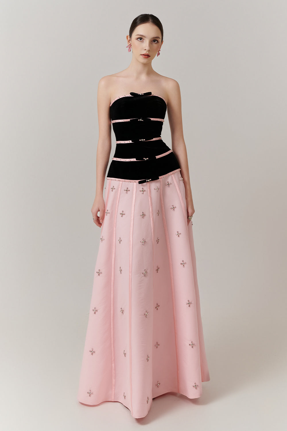 Valencia Sweetheart Bead Maxi Dress