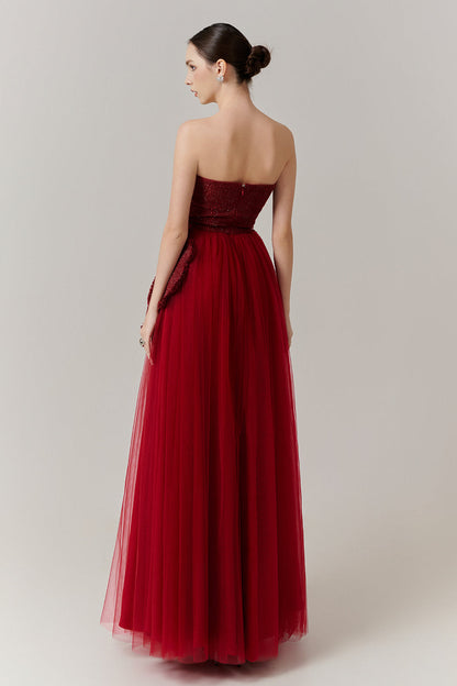 Vivienne Sweetheart Applique Maxi Dress