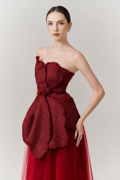 Vivienne Sweetheart Applique Maxi Dress