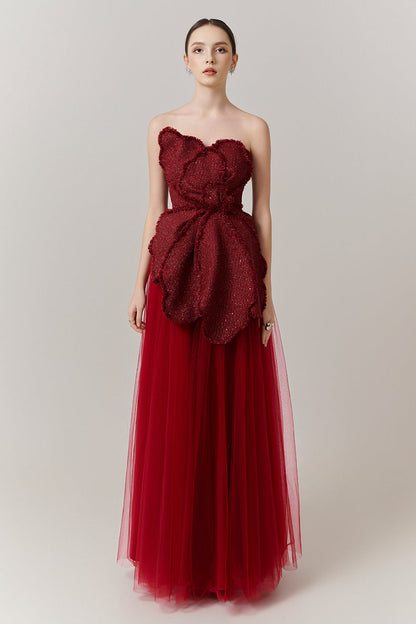 Vivienne Sweetheart Applique Maxi Dress