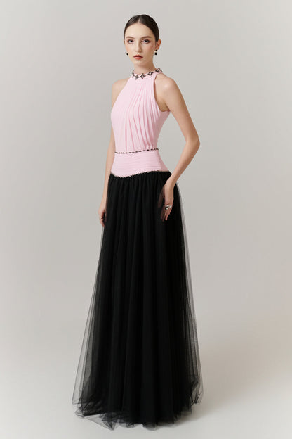 Aria Halter Bead Maxi Dress