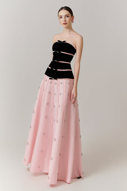 Valencia Sweetheart Bead Maxi Dress