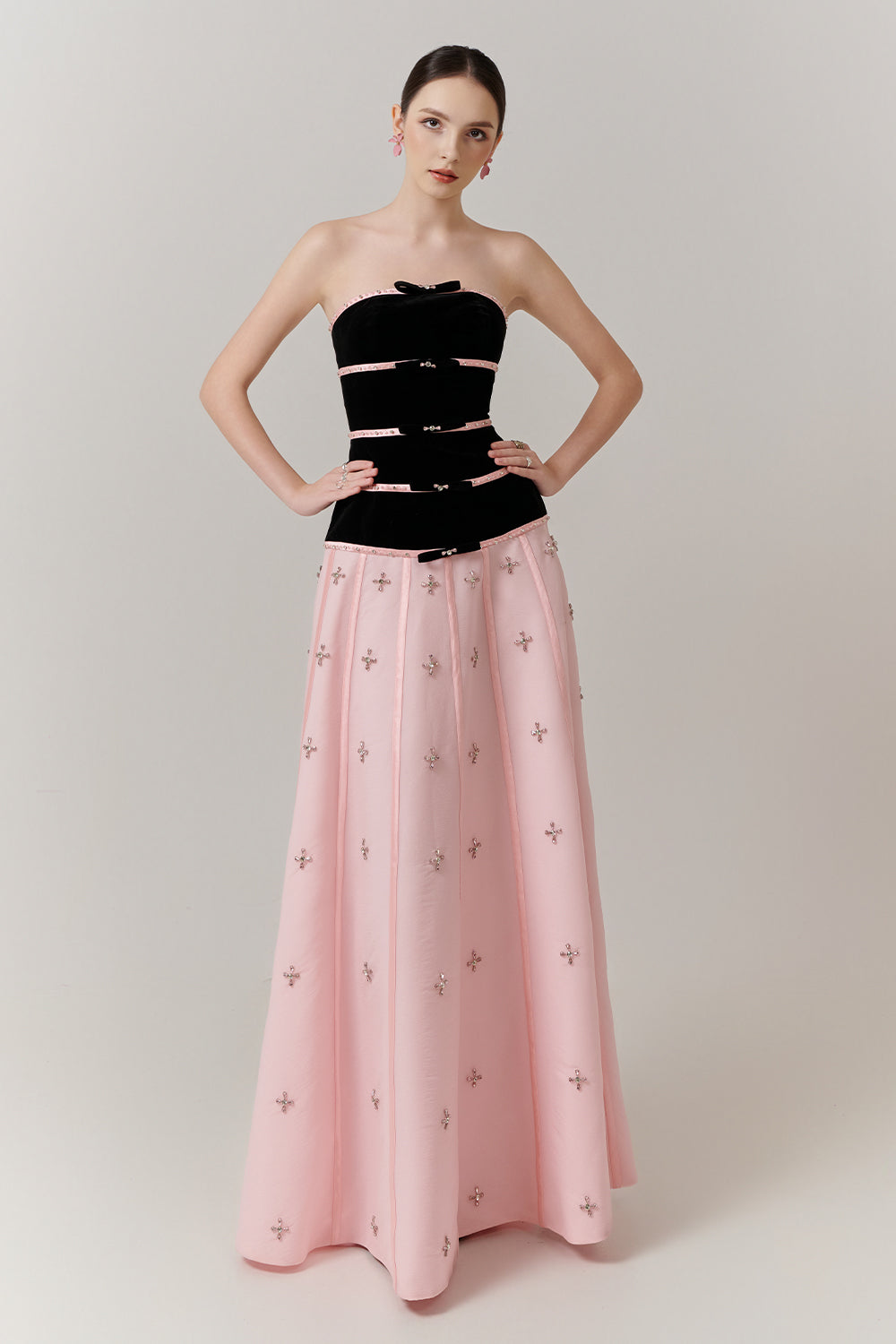 Valencia Sweetheart Bead Maxi Dress