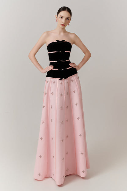 Valencia Sweetheart Bead Maxi Dress