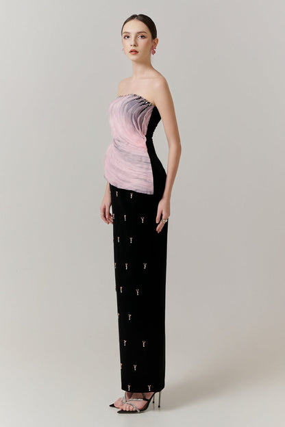 Scarlett Sheath Draped Maxi Dress
