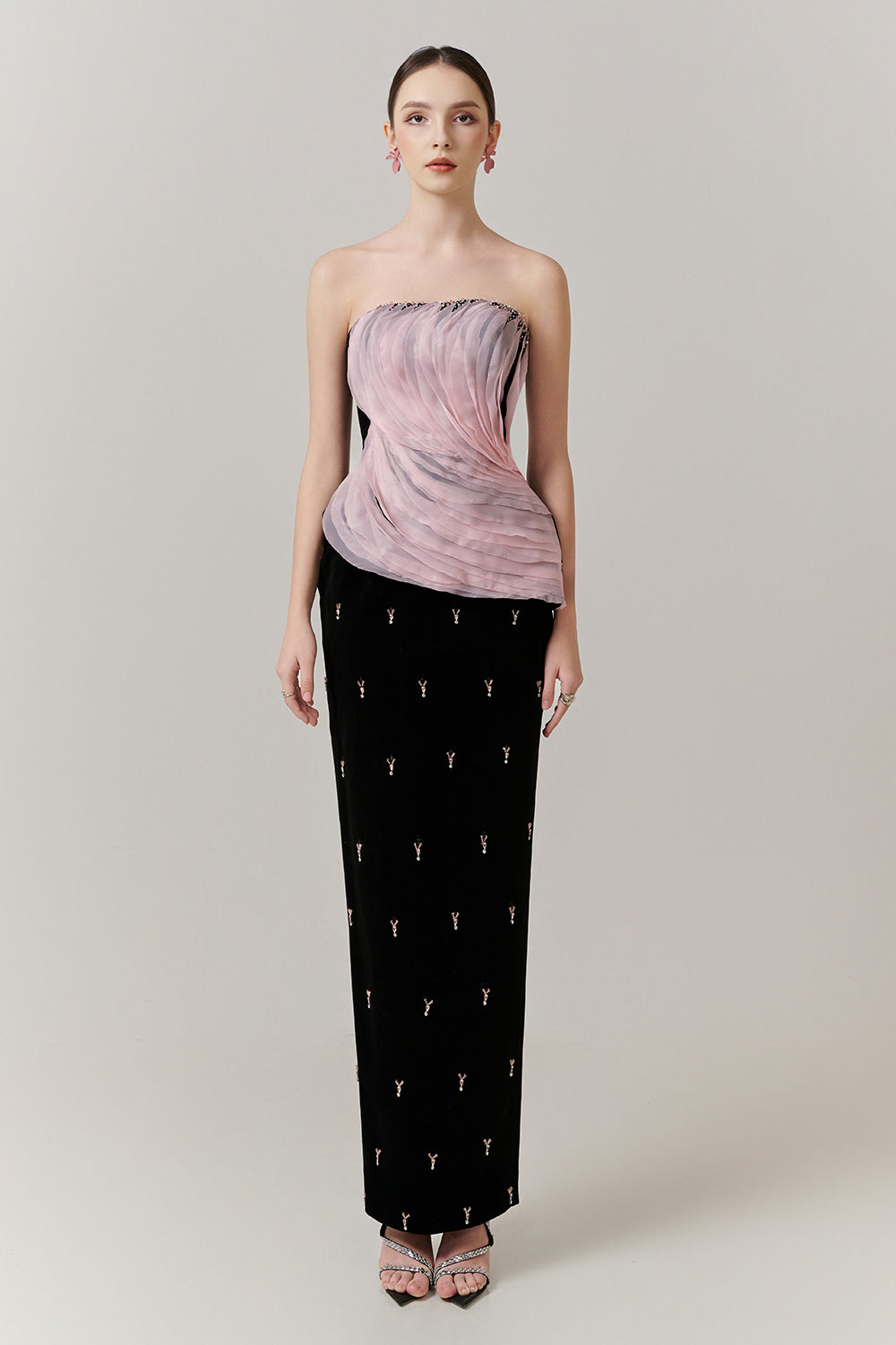 Scarlett Sheath Draped Maxi Dress