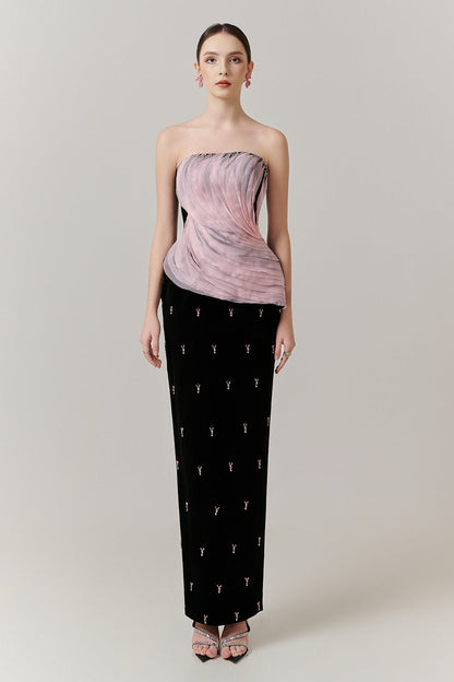 Scarlett Sheath Draped Maxi Dress