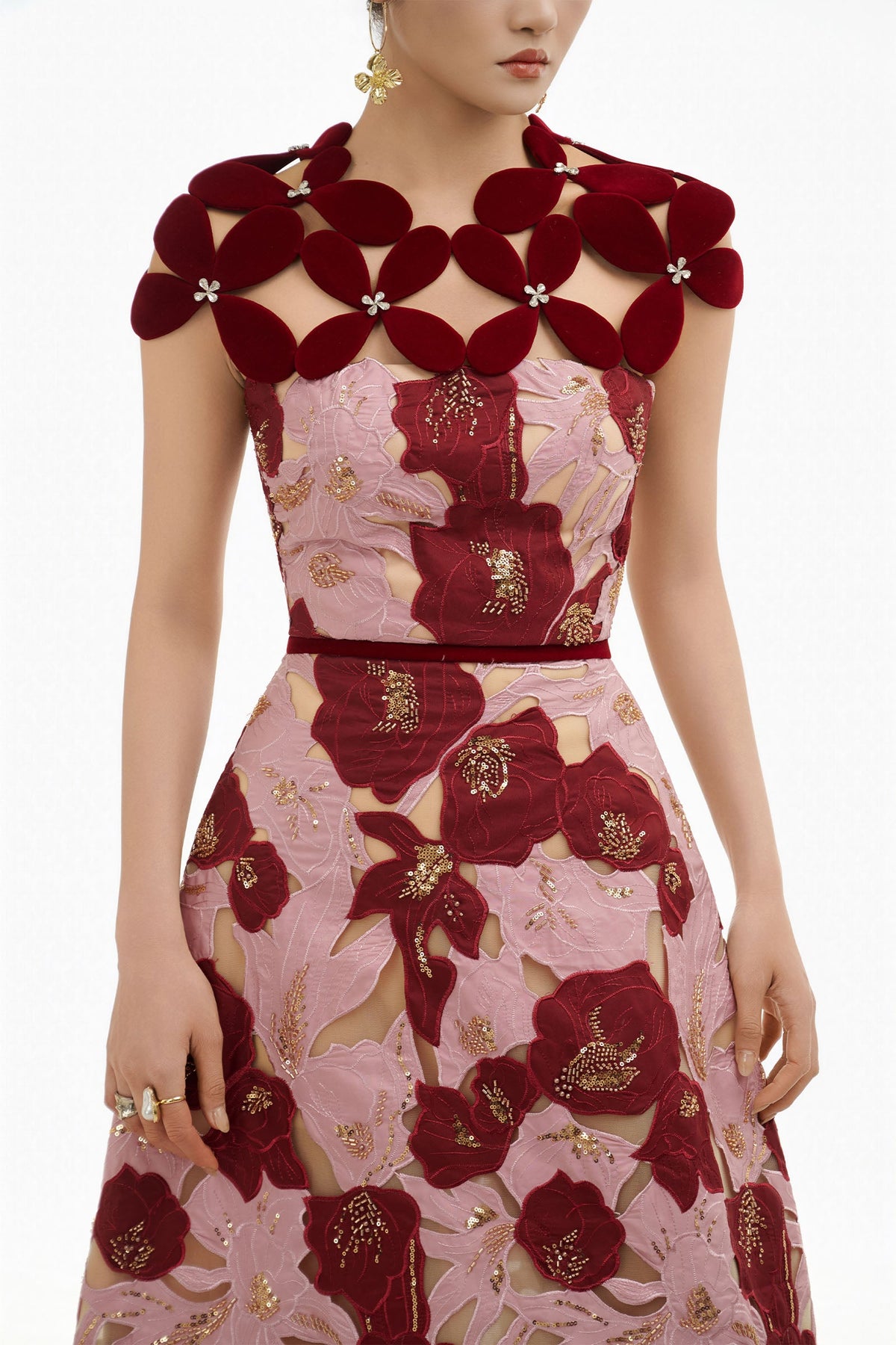 Fiora Embroidery Maxi Dress