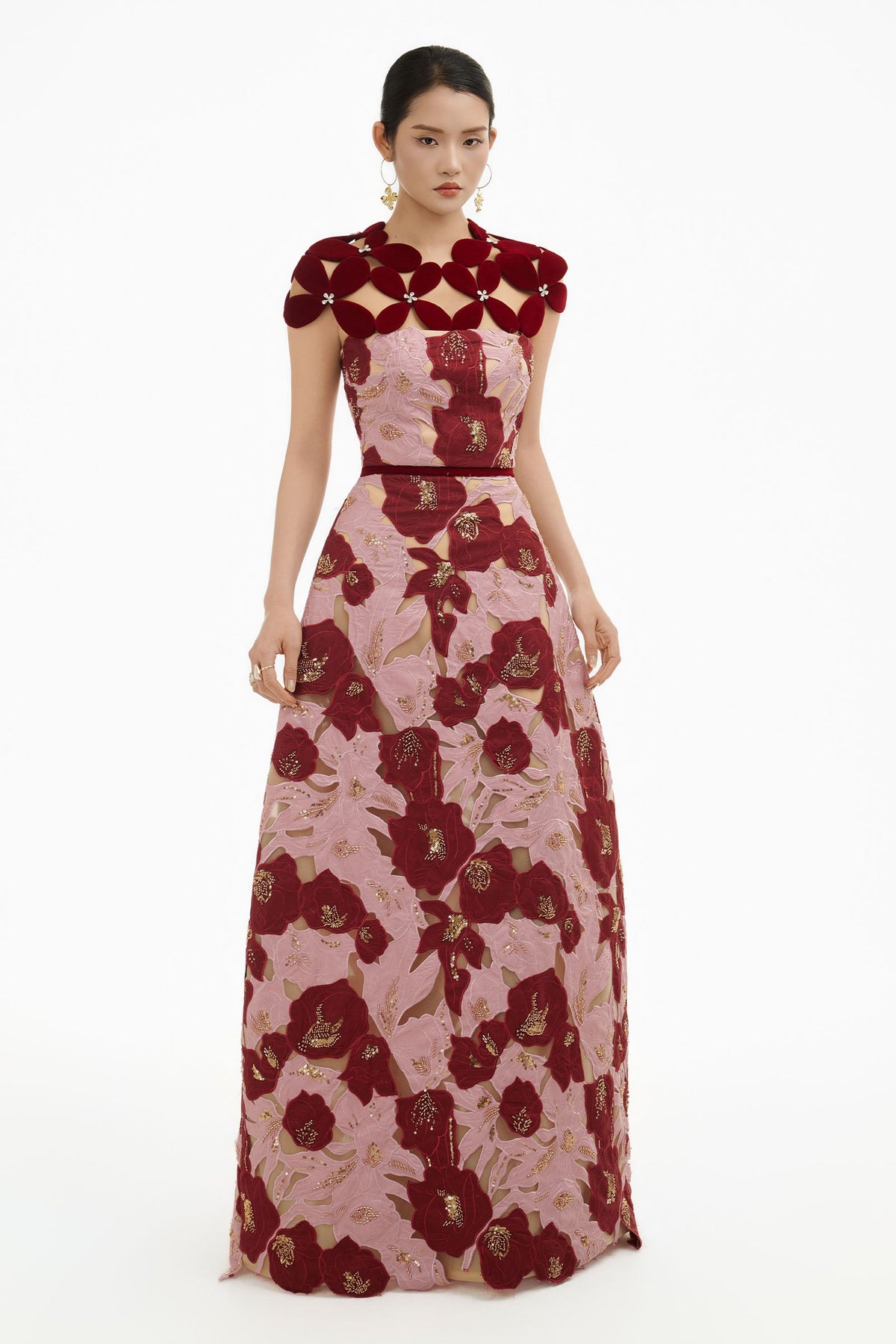 Fiora Embroidery Maxi Dress