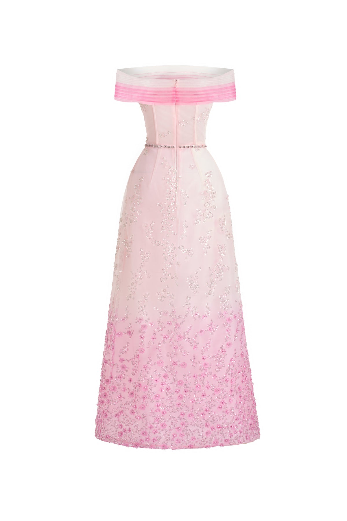 Lauryn A-line Off-Shoulder Polyester Maxi Dress