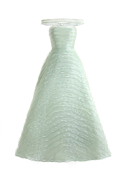 Ainsley Ball Gown Off-Shoulder Organza Maxi Dress