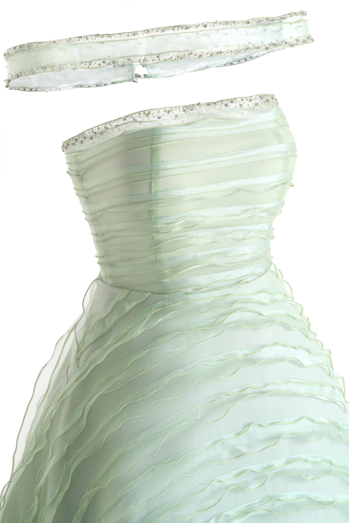 Ainsley Ball Gown Off-Shoulder Organza Maxi Dress