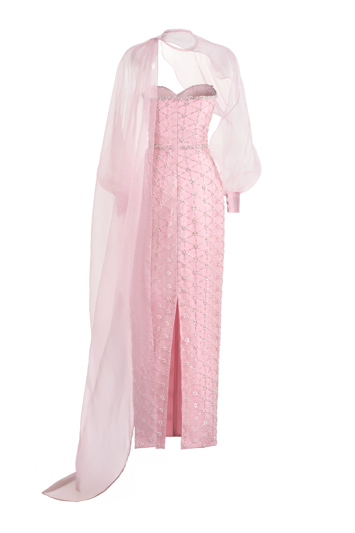 Oaklyn Sheath Bishop Sleeved Polyester Maxi Set