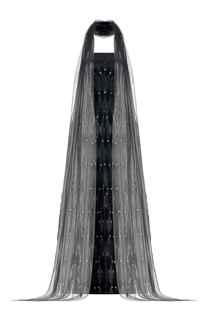 Alaiya Ball Gown Scarf Neck Polyester Maxi Dress