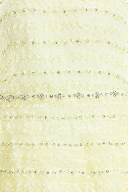 Birdie Fit and Flare Stone Organza Maxi Dress