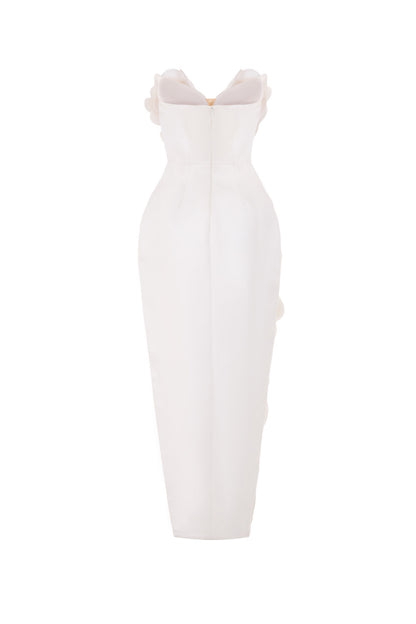 Velour Pegged Sleeveless Polyester Maxi Dress