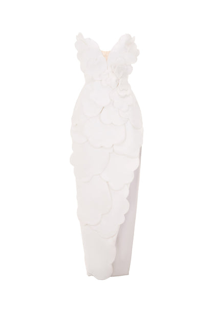 Velour Pegged Sleeveless Polyester Maxi Dress