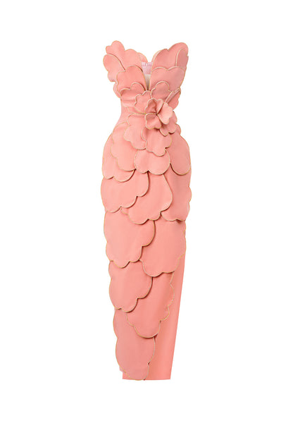 Tiana Pegged Sweetheart Neck Velvet Maxi Dress