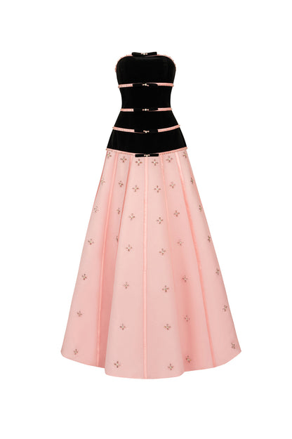 Valencia Sweetheart Bead Maxi Dress