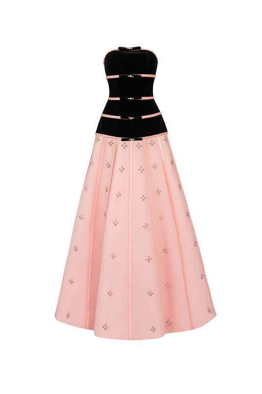 Valencia Sweetheart Bead Maxi Dress