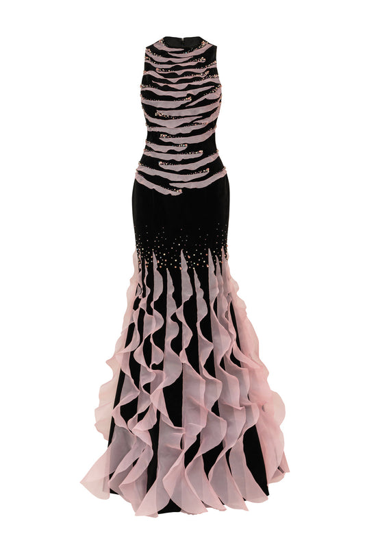 Isadora Mermaid Ruffle Maxi Dress