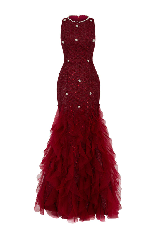 Potter Mermaid Bead Maxi Dress