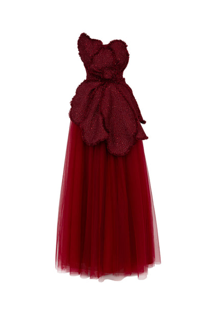 Vivienne Sweetheart Applique Maxi Dress