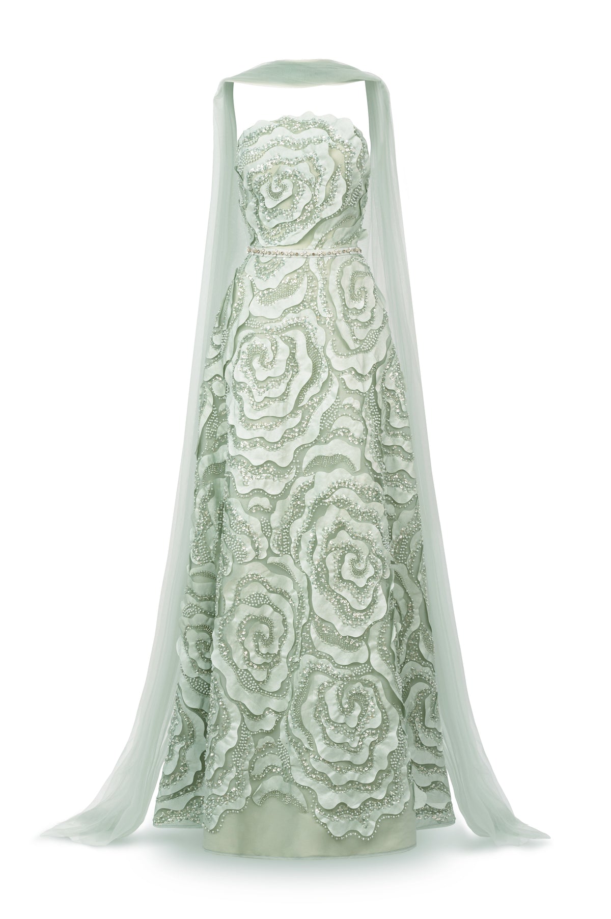 Lyra A-line Scarf Neck Polyester Maxi Dress