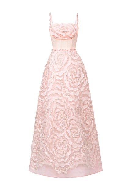 Miracle A-line Bead Polyester Maxi Dress