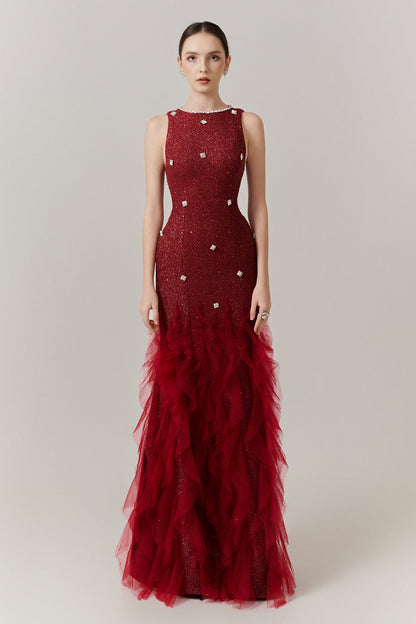 Potter Mermaid Bead Maxi Dress -