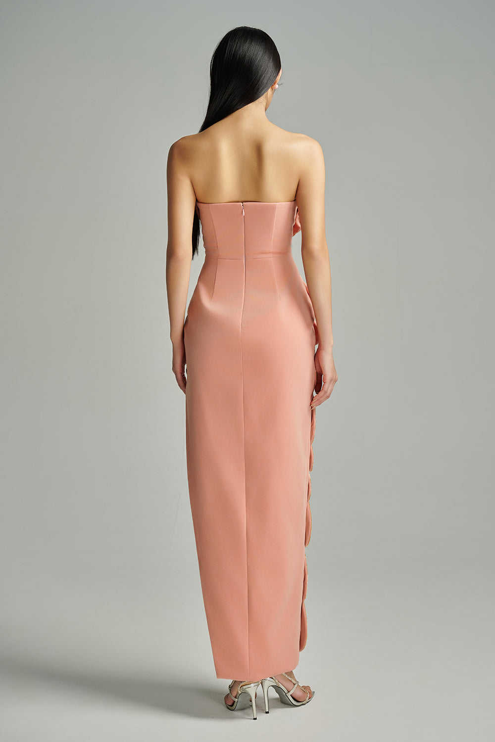 Tiana Pegged Sweetheart Neck Velvet Maxi Dress