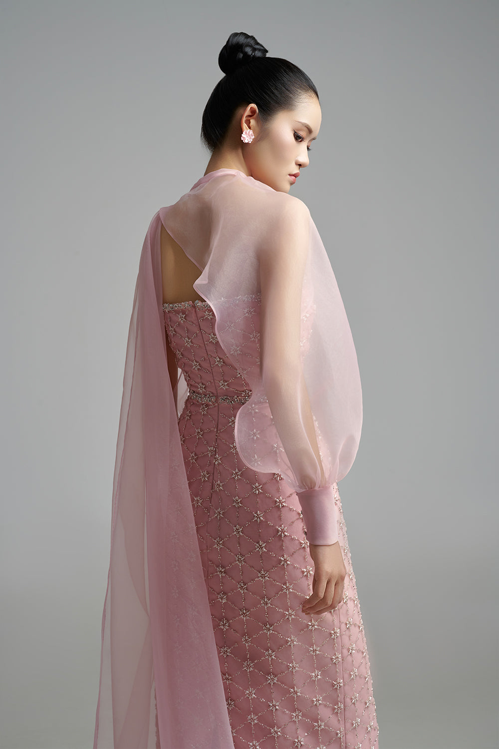 Oaklyn Sheath Bishop Sleeved Polyester Maxi Set