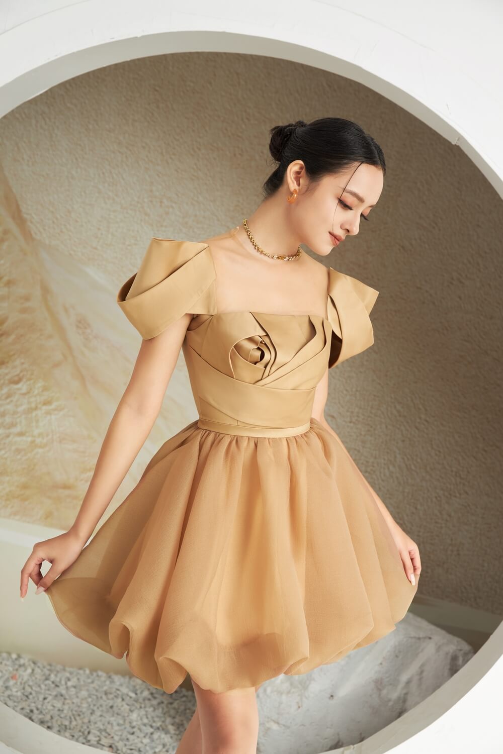 Bethe Square Neck Dress 