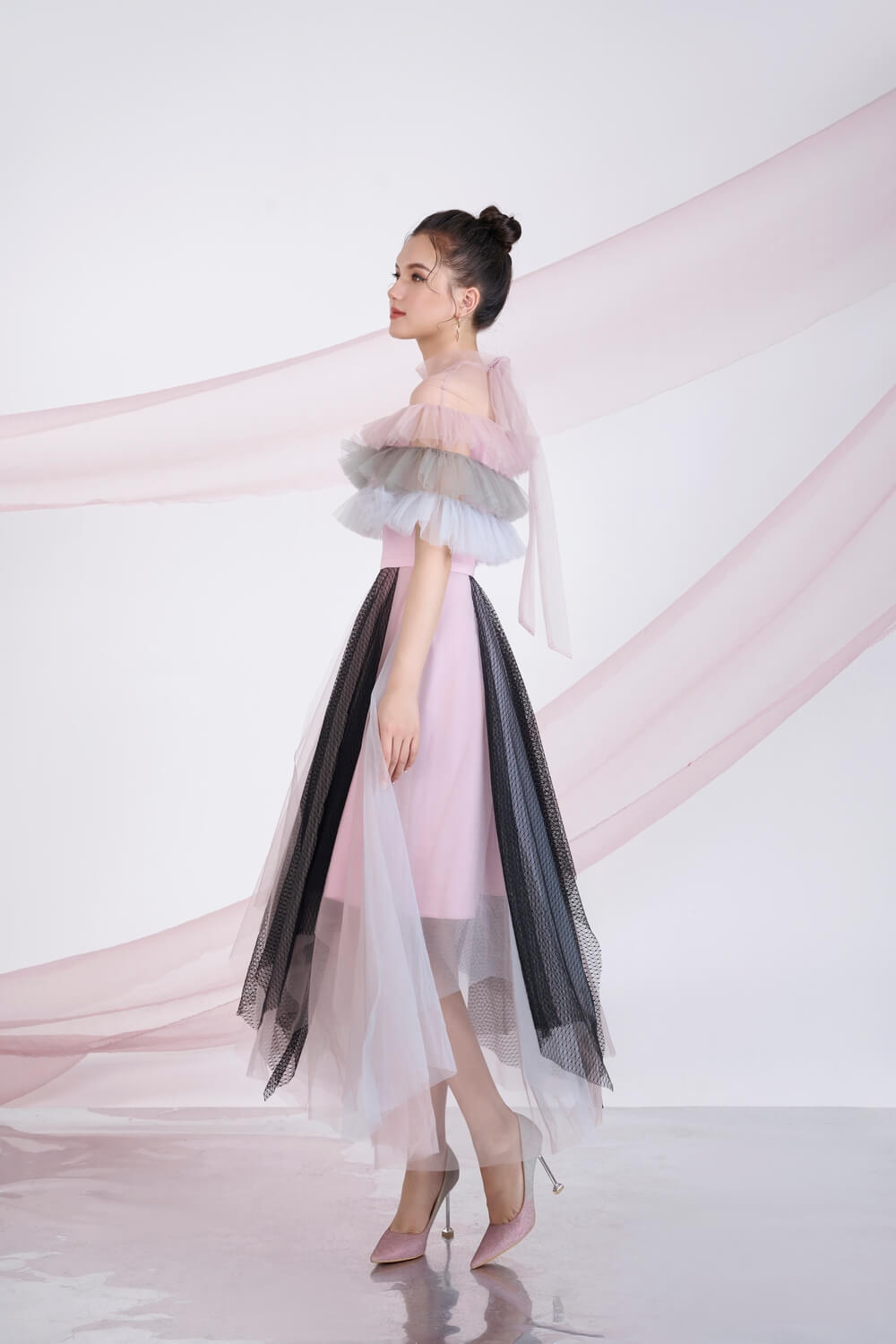 Dermot Layered Ruffle Dress 