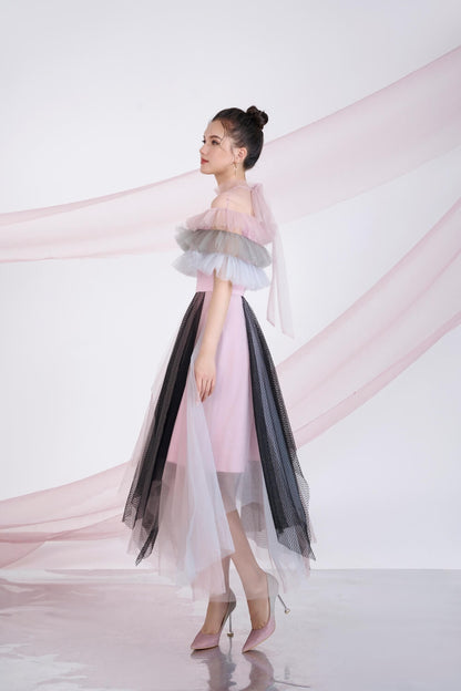 Dermot Layered Ruffle Dress 