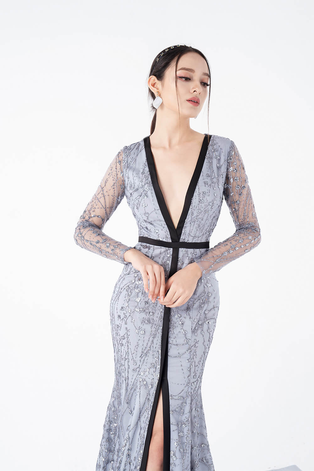 Esme Deep V-Neck Dress 