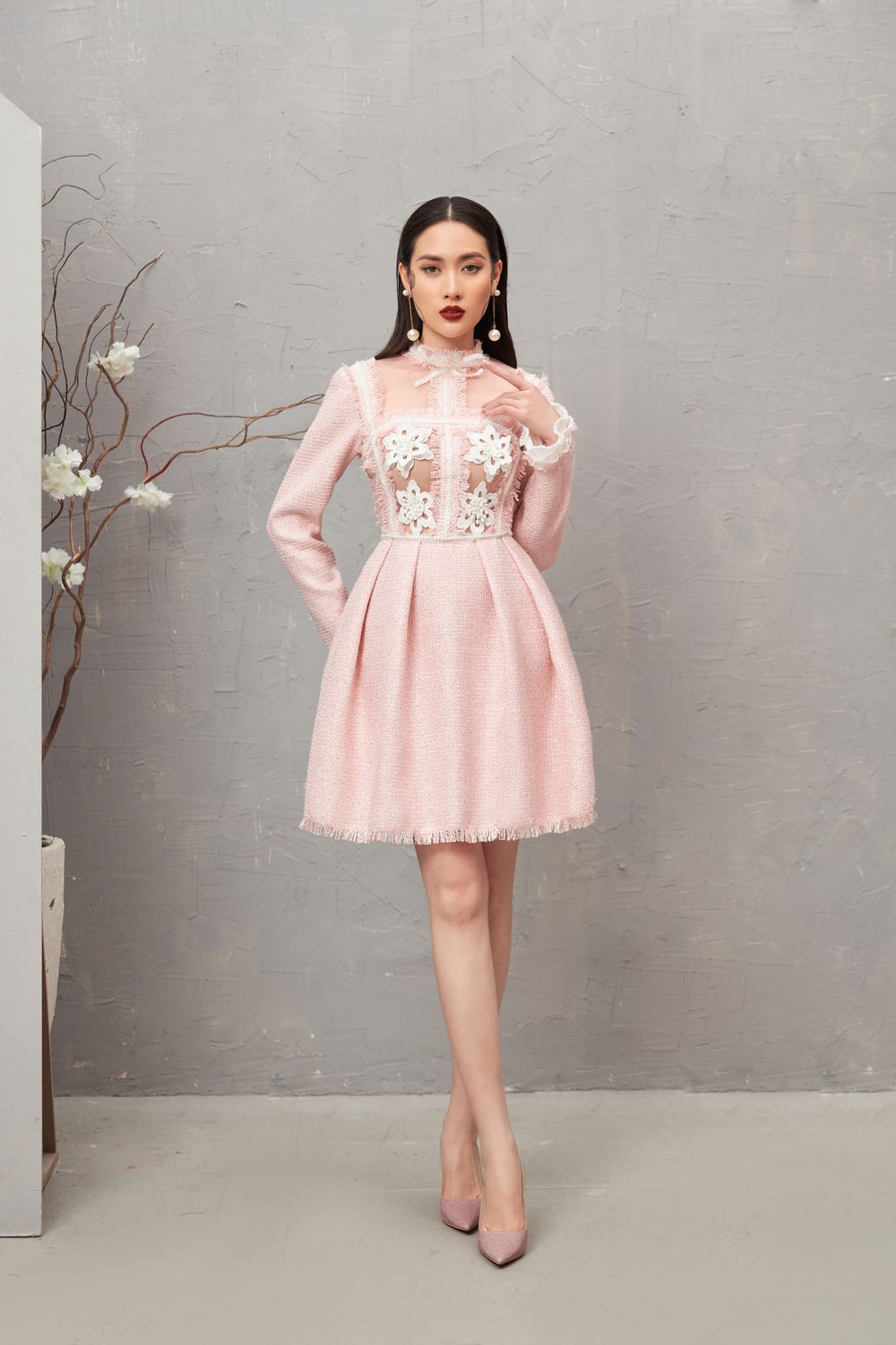Esther Fringed Neck Dress 