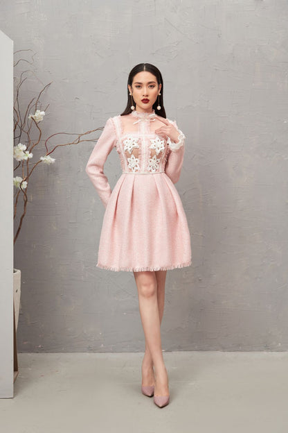 Esther Fringed Neck Dress 