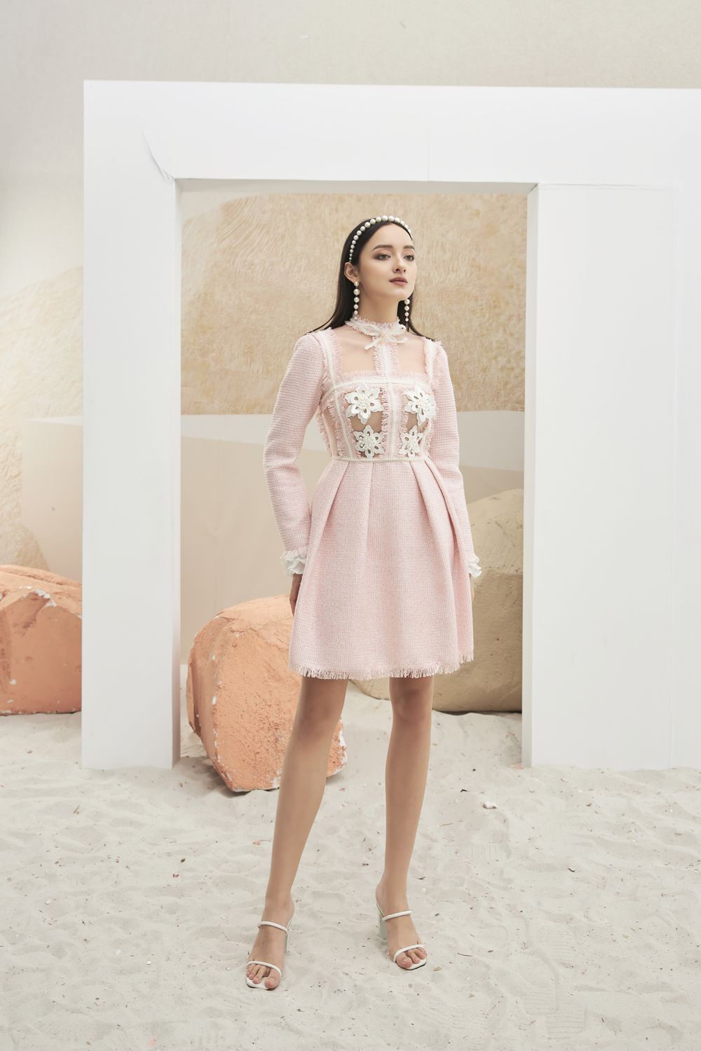 Esther Fringed Neck Dress 