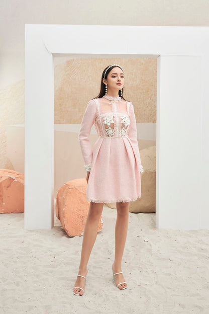Esther Fringed Neck Dress 
