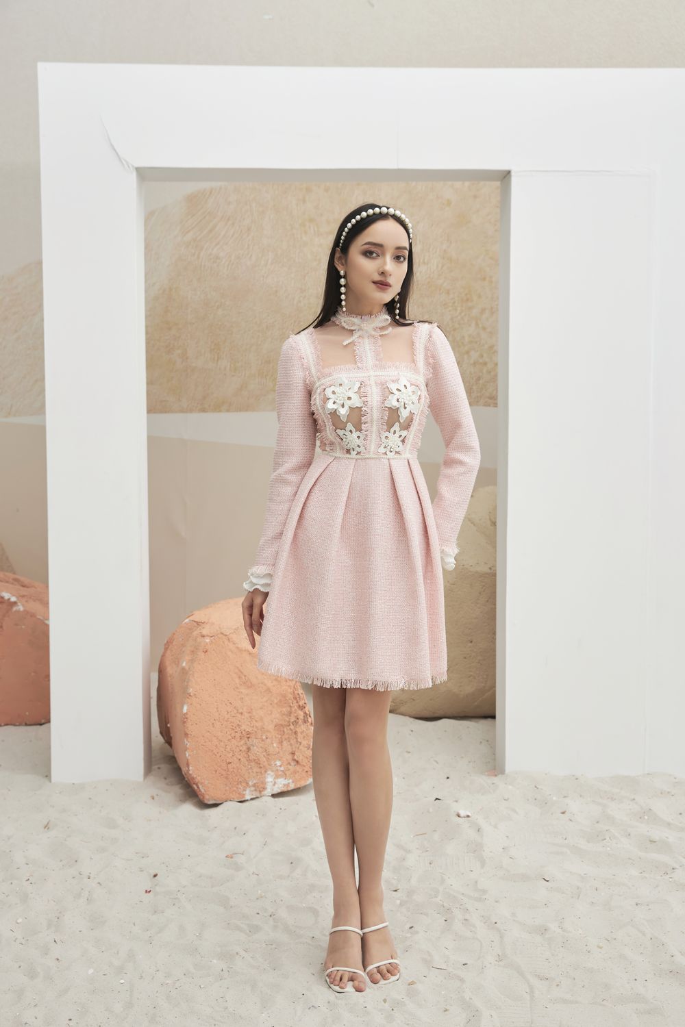 Esther Fringed Neck Dress 