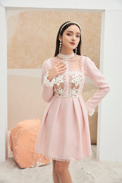 Esther Fringed Neck Dress 