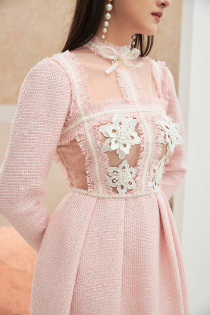 Esther Fringed Neck Dress 
