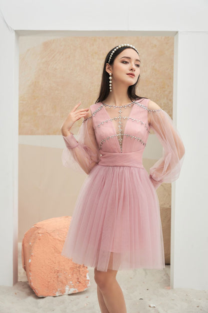 Levi Long Puffy Sleeves Dress 