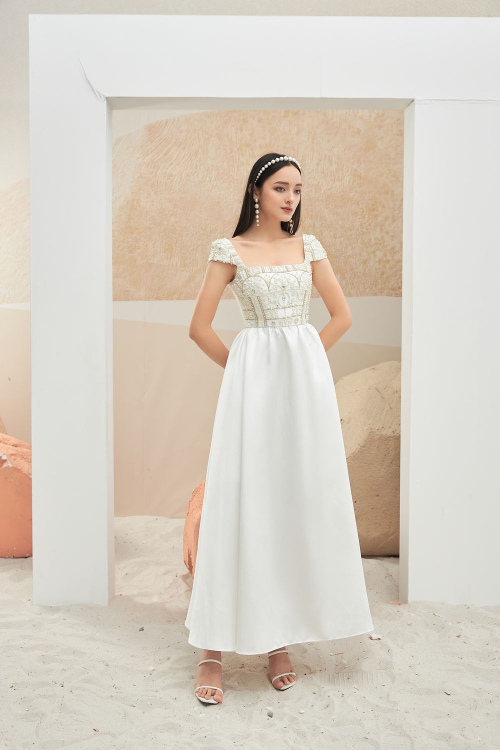 Lillian Square Neck Dress 