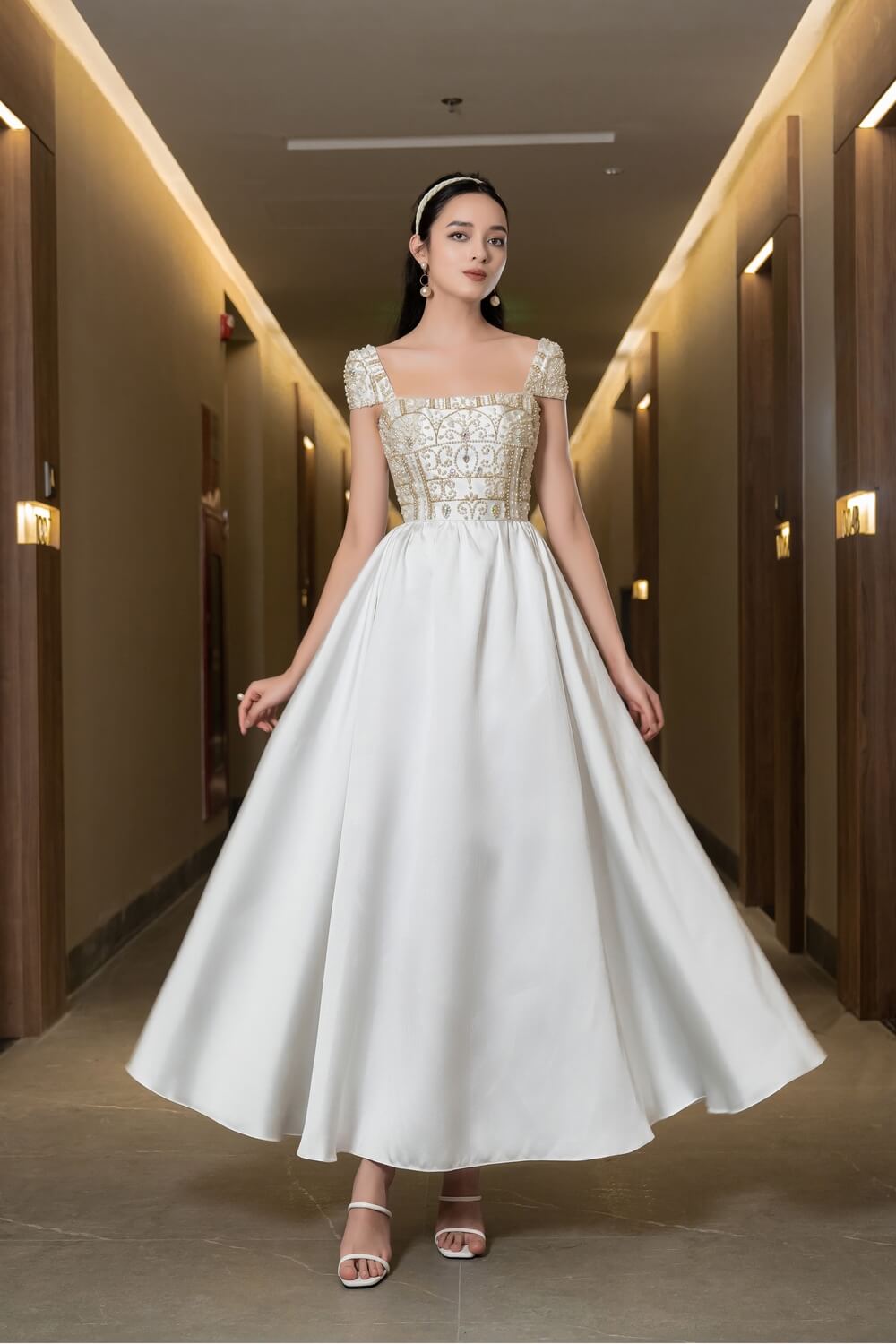 Lillian Square Neck Dress 