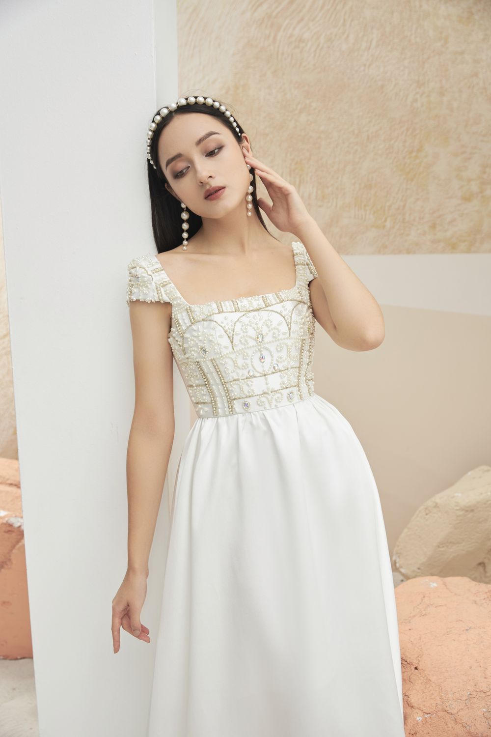 Lillian Square Neck Dress 