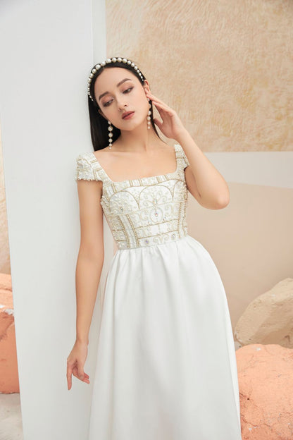 Lillian Square Neck Dress 