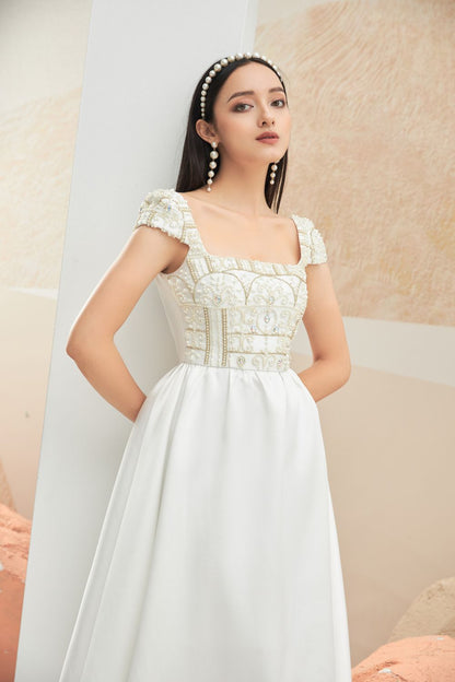 Lillian Square Neck Dress 