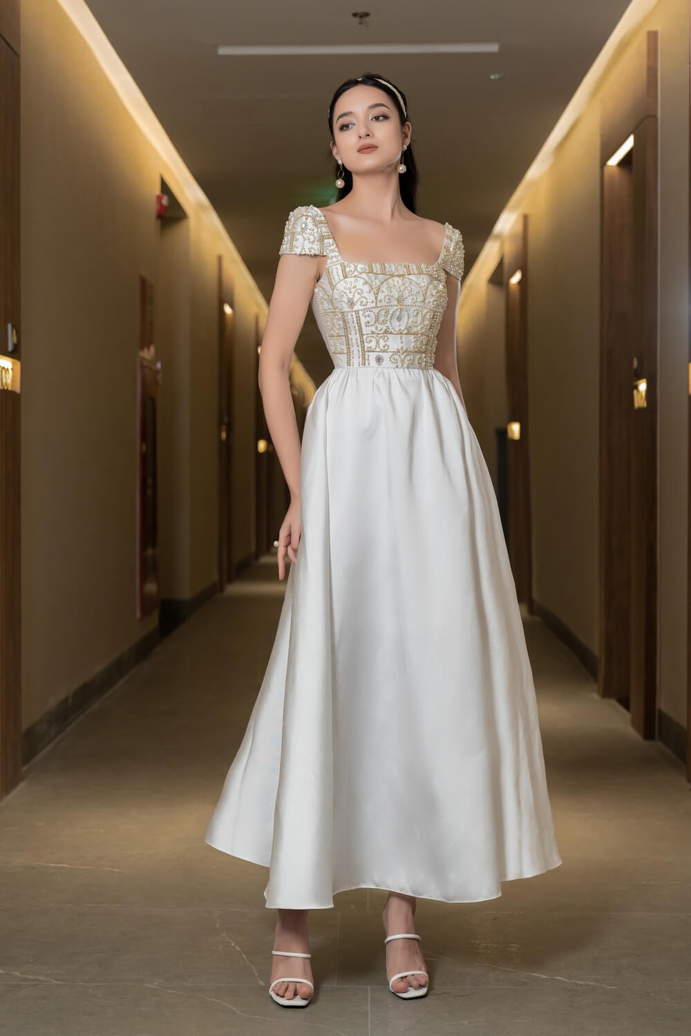 Lillian Square Neck Dress 